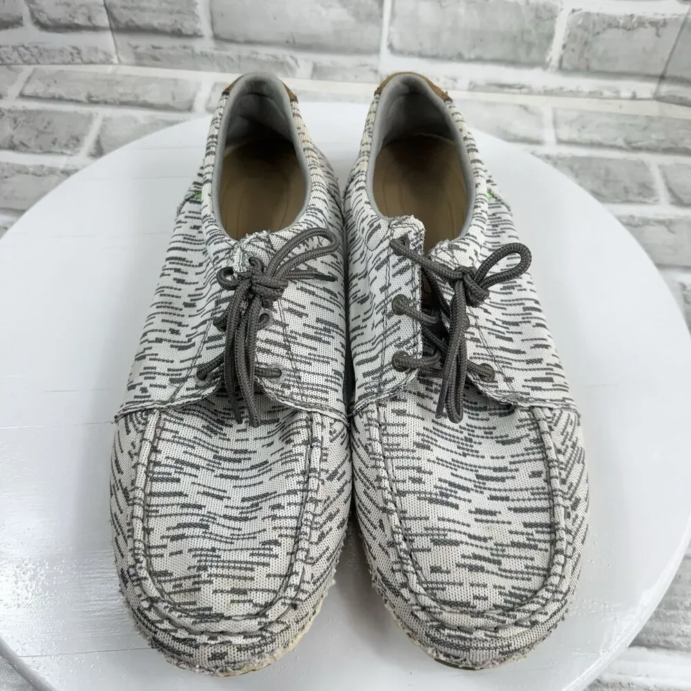 Twisted X  Zero-X White & Grey Canvas Lace Up Casual Shoe Men Size 13 M